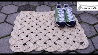 Large rectangular rope mat- door mat