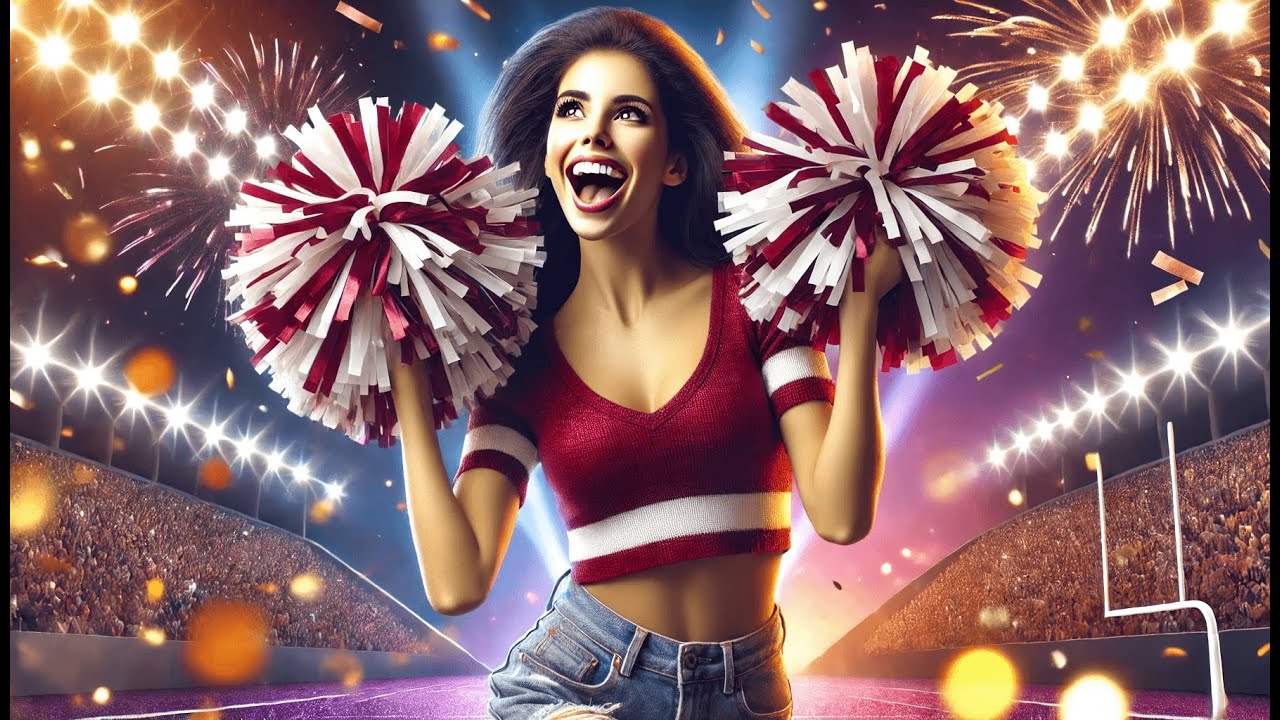 ICObuty Plastic Cheerleading Pom pom 6 inch 1 Pair(Maroon-White)