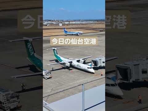 今日の仙台空港#仙台空港 #q400#fishair