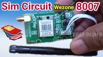 8007 सेट टॉप बॉक्स का सिम सर्किट Clan Wezone 8007 sim slot sim circuit