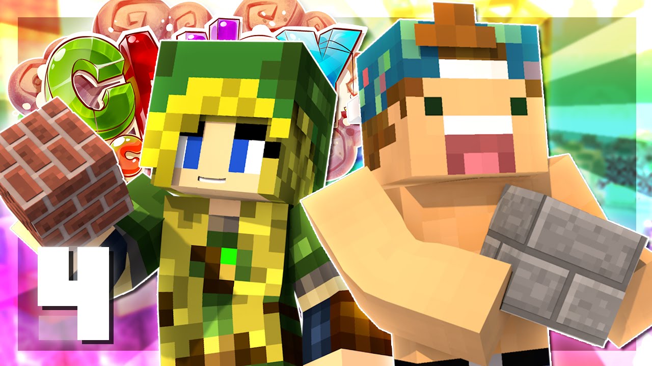 BUILDING OUR HOUSES WITH YOU GUYS!! | EP 4 | CandyCraft Minecraft ...