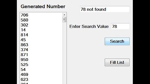 Visual Basic.Net Binary Search Tutorial using ListBox