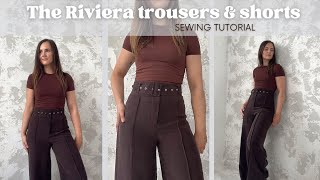 DIY wide leg trousers - The Riviera trousers & shorts sewalong tutorial + sewing pattern