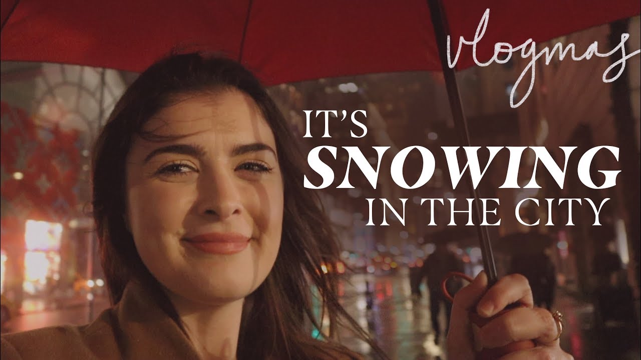 Manhattan snowfall & a tree lighting | vlogmas day 3
