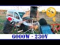 Probamos INVERSOR de 6000W MENUDA LOCURA el COCHE NO PUEDE MAS ... Onda Pura 12V a 220V 230V 👨🏽‍🏭🧰