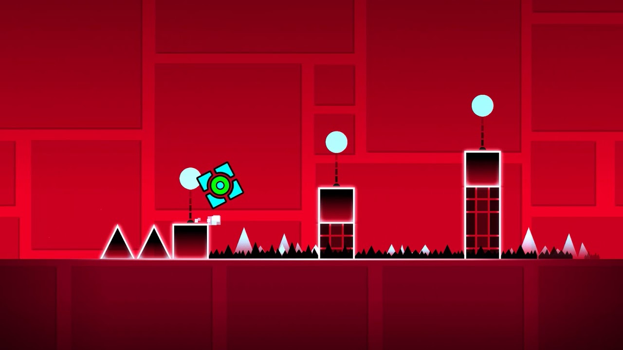 geometry dash level 1 - stereo madness 100% 3 coins - YouTube