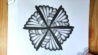 Pattern 549|Zentangle|Zenfloral art|Zentangle art|Zendoodle art|Floral art|Doodle art|Easy art