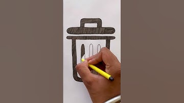 Delete trash box sketch 🗑 | how to draw delete icon #vanish #jakhuillusion #delete #icon