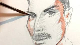 caricature de Freddie Mercury