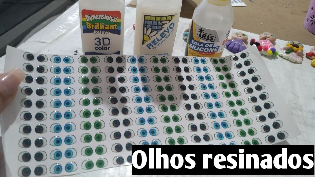 COMO RESINAR OLHOS ADESIVOS EM CASA - DY BY RAY