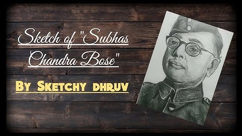 Sketch of "Subhas Chandra Bose" | Pencil sketch | Grid method | By Sketchy dhruv