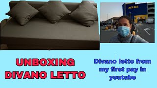 UNBOXING DIVANO LETTO FROM MY FIRST PAY IN YOUTUBE  (product of IKEA)