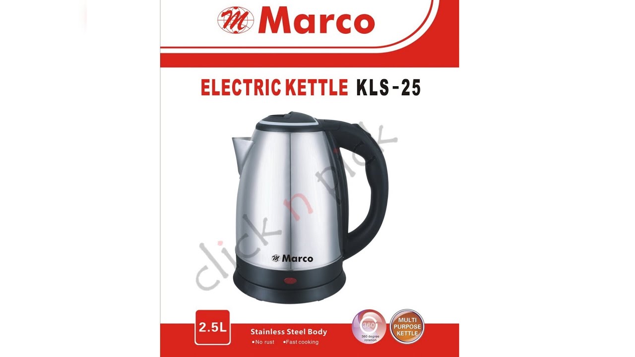 Electric kettle ll Marco Nova electric kettle 2.5L KLS Silver ll