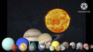Dwarf Planets Stars Size Comparison (Not Made Set Kids)