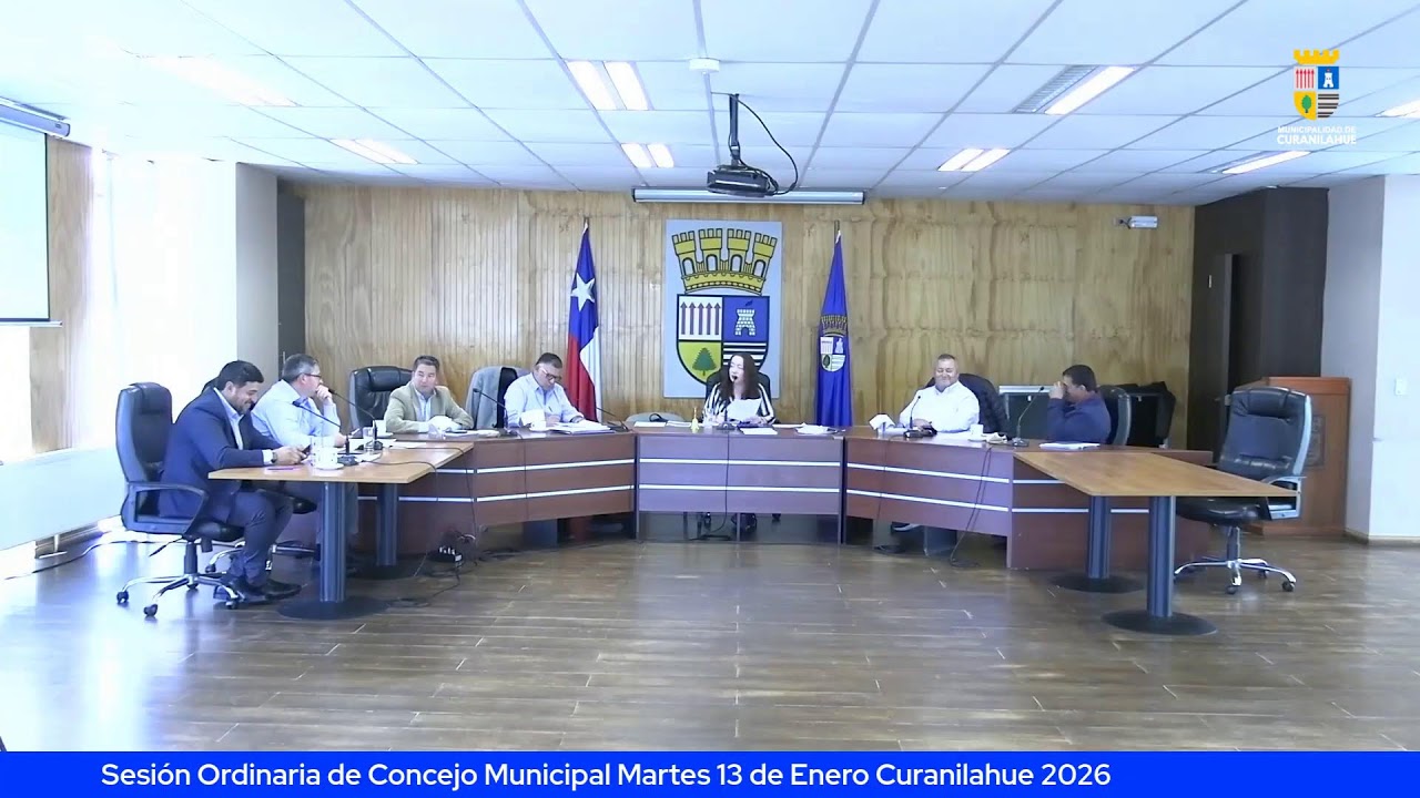 Sesión Ordinaria de Concejo Municipal Martes 13 de Enero Curanilahue 2026