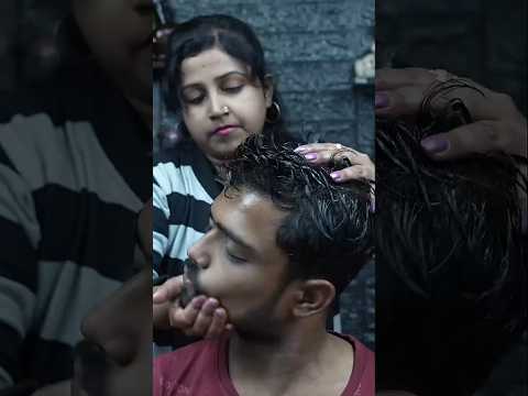 Unwind with Oily Head Massage ASMR:  Your Gateway to Deep Sleep #shorts