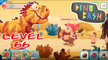 DINO BASH Dinosaur Army vs Caveman Defense Games Level 66