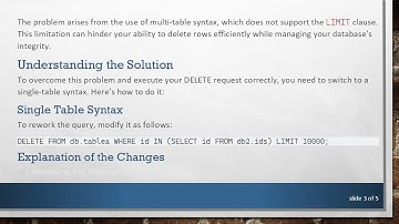 How to Use the LIMIT Clause in DELETE Queries with Subqueries in MySQL