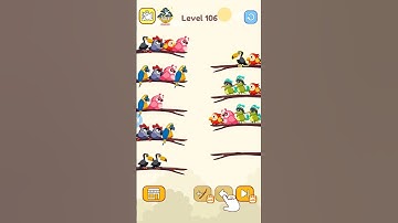 Bird sort color | Level 106... #youtubeshorts #ytshorts #shorts