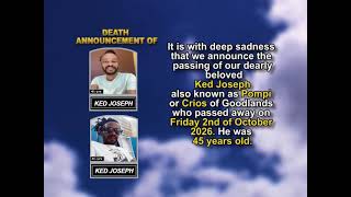 Ked Joseph ~ Short Obituary