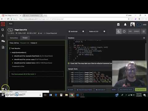 Coding Challenge #11  - Sum Array Elements That Contain The Digit 3