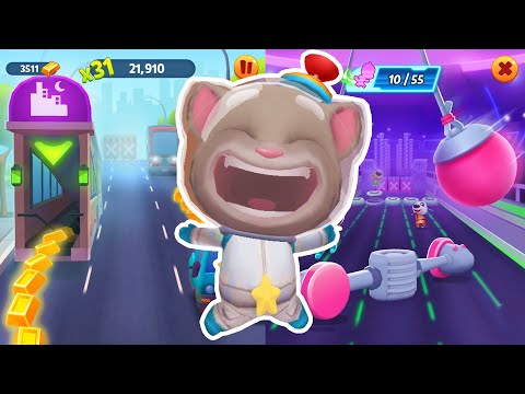 Talking Tom Gold Run NEW UPDATE - New Chararcter Space Tom in Tom's Party City & in Arena Wipeout 🎮🎂