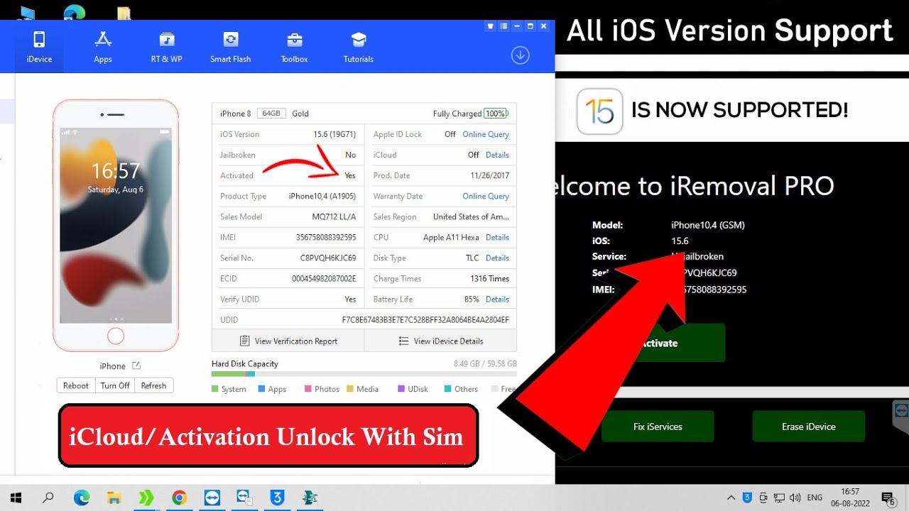 iPhone 8/8+ iCloud unlock Activation lock iOS 15 Latest With Network