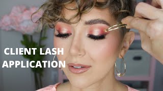 HOW TO APPLY LASHES ON SOMEONE ELSE | Strip lash application on a client screenshot 2