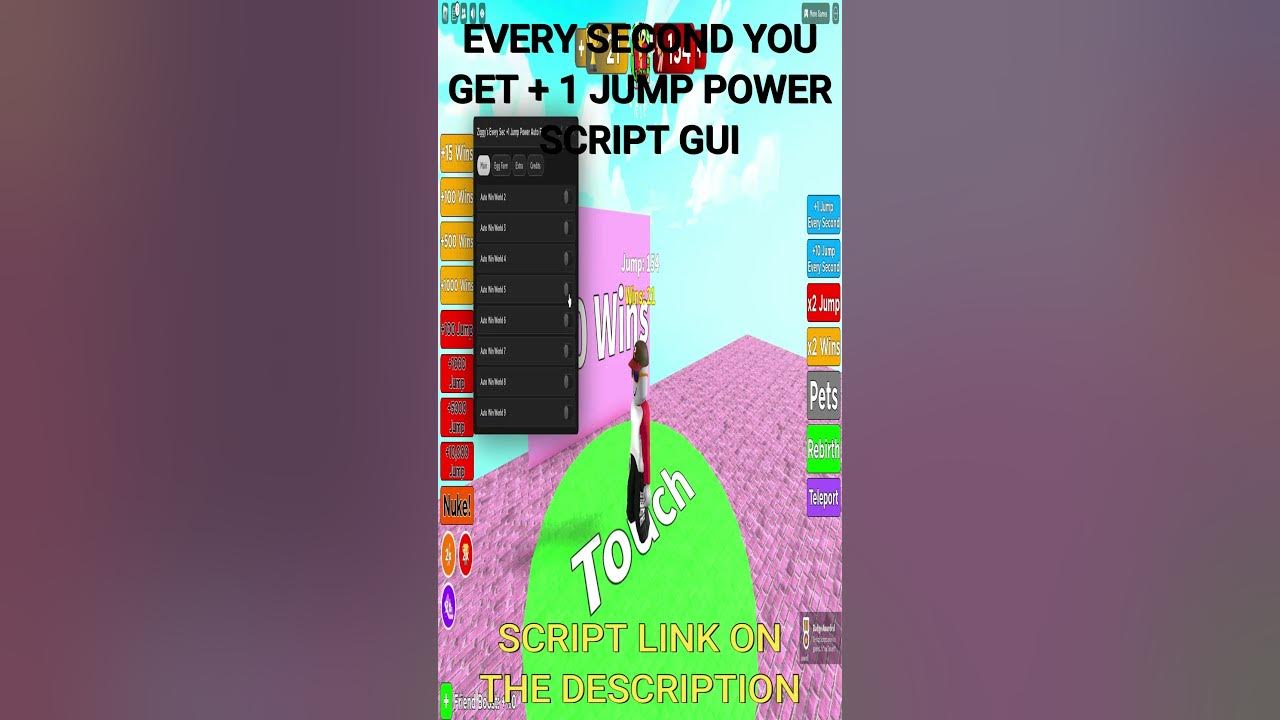 Every second you get 1 jump power 1 auto win script shorts youtube