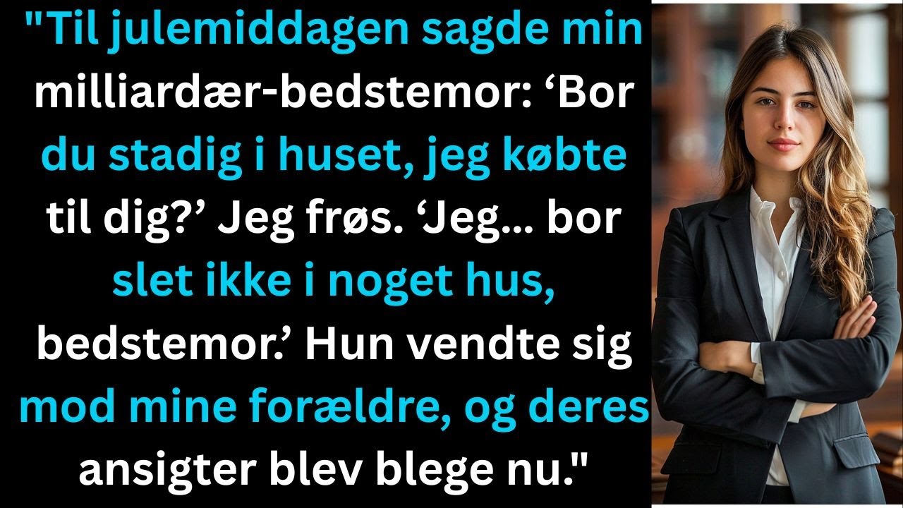 “Jeg har ikke noget hus, bedstemor,” sagde jeg ved julemiddagen, og bordet blev stille. I årevis havde mine forældre bildt mig ind, at jeg var værdiløs, mens de levede i luksus for de penge, min...