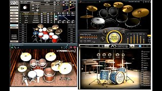 testing VST Drums SSD5, MTPower Drumkit2, Big Bang Drums, Addictive Drums2