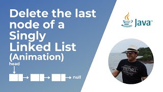 Delete last node of a Singly Linked List in Java (Animation)