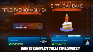 How To Complete The *NEW* Everyone Gets A Slice & First To Arrive  Challenges In Rocket League!!