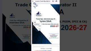 #Invesco Trade Ops Admin Interview Questions and Answers #Interview #Preparation #shorts #trending