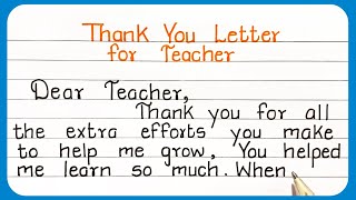 Teachers day letter 2023 | Teachers day greeting card writing | thank you letter for teachers