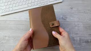 Leather planner cover. Planner binder 6 rings