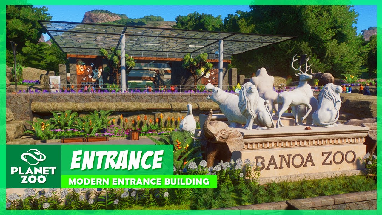 ENTRANCE BUILDING  | Speed Build | Let's Play Planet Zoo | Banoa Zoo EP1