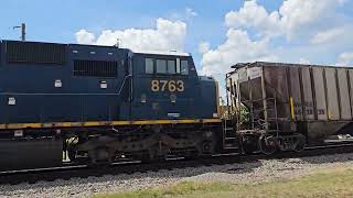 CSX M407-10 ES44AH/ES44AH with an Ex CR/CSX SD60I for the A&R with a Big Train