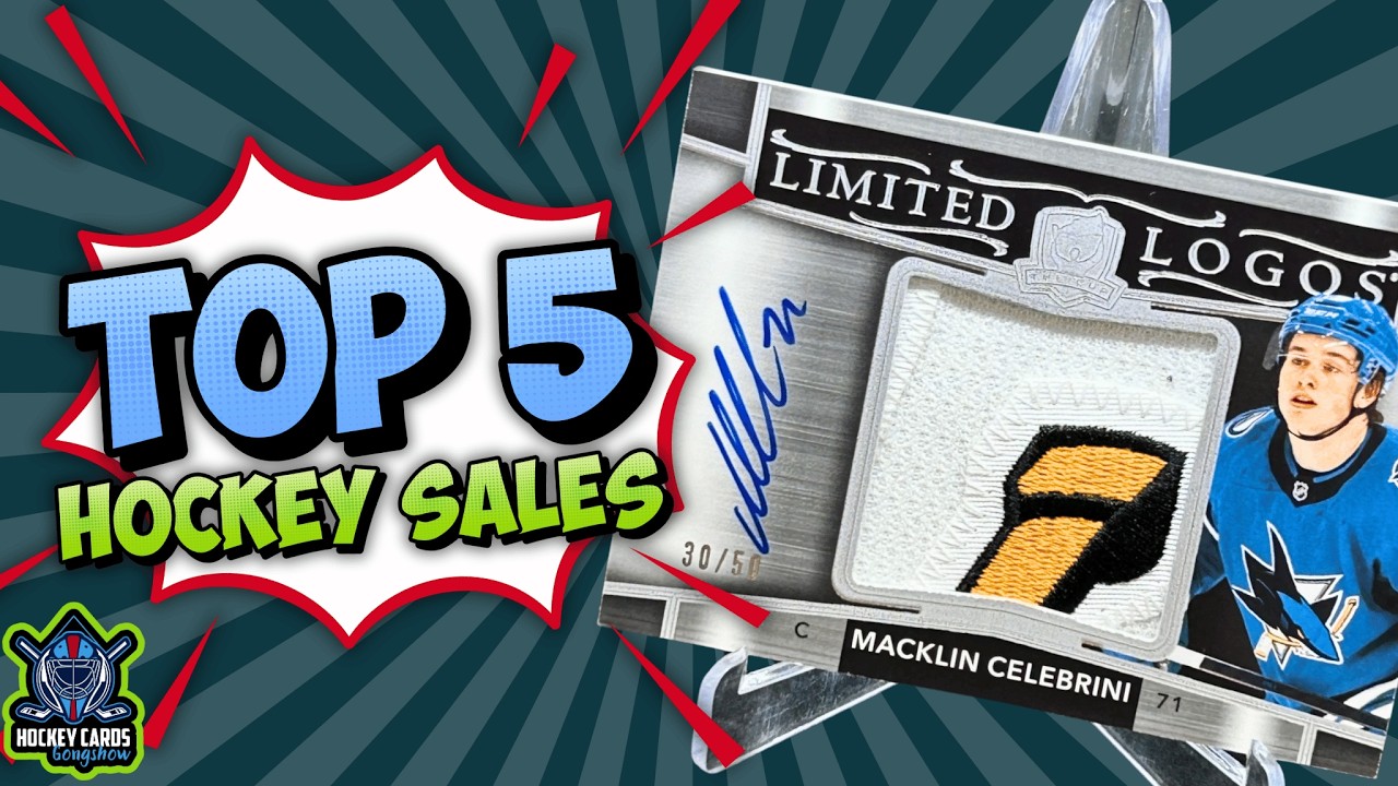 Is This "Nubby Patch" Celebrini RPA The Top Card? | Top Five Hockey Card Sales Last Week