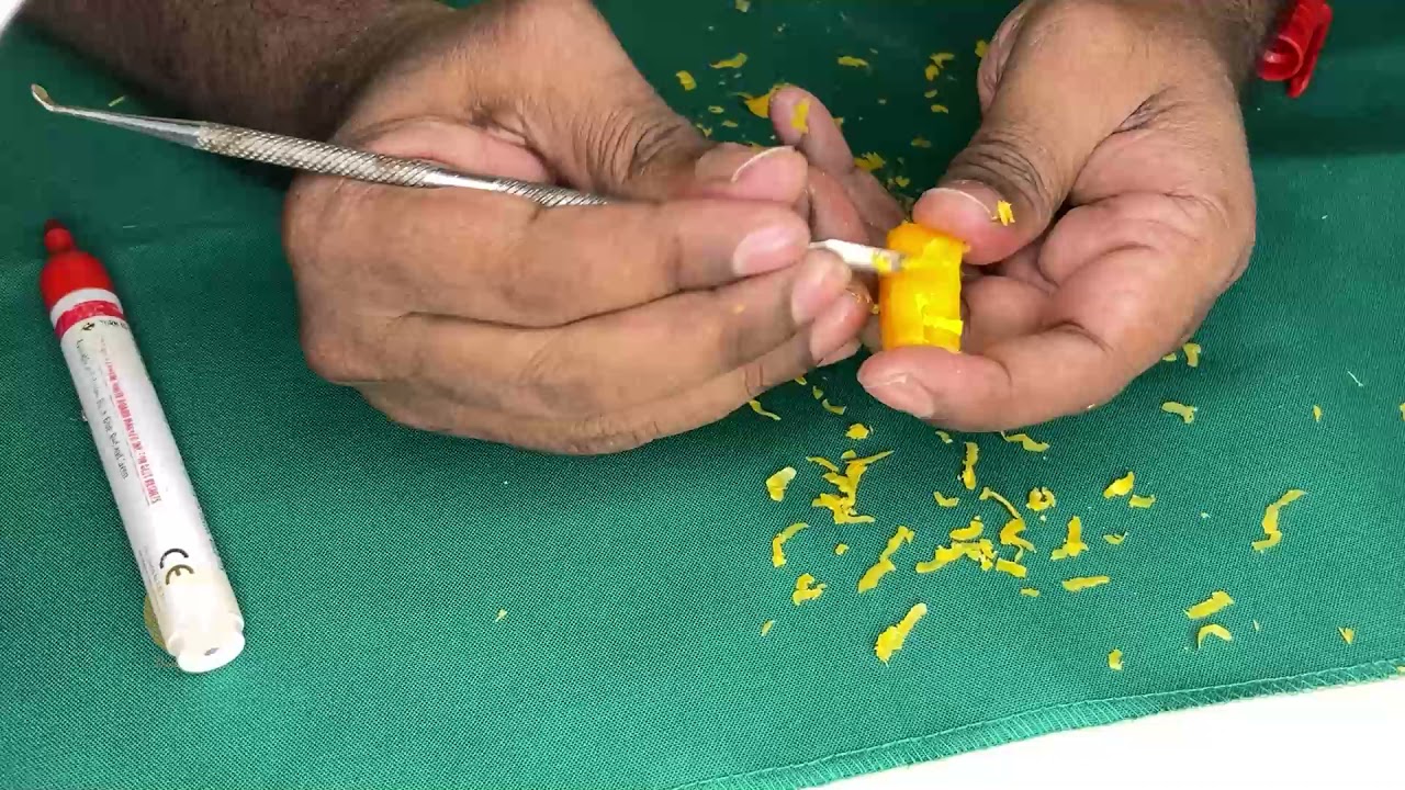 how to carve carving of Mandibular 1st Molar Dentist with cam wax