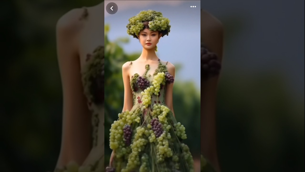 🍓🍇 Fantasy Fruit Fashion Show | Strawberry & Grapes Dress Walk ✨👗