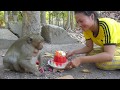 Wow! Konthea surprise birthday SP, She brings watermelon cake​ to Sp,He is three years old. 03.28.20