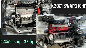 K20z1 vs k20a2 engine comparison part 1