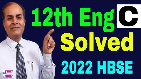solved question Paper English class 12 set C HBSE March 2022 by vijay kumar