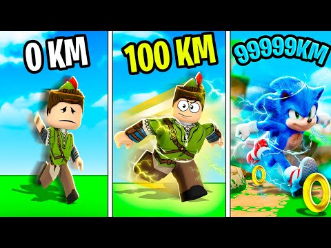 FIQUEI SUPER RÁPIDO E VIREI O SONIC NO ROBLOX!! (Sonic Speed Simulator)