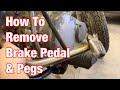 How To Remove Honda CB350 CL350 Motorcycle Rear Brake Pedal & Front Foot Pegs