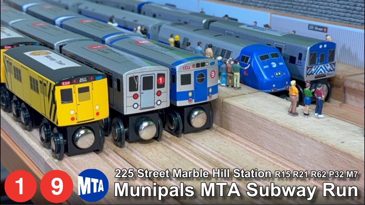 Муниципальное транспортное управление (MTA) 225 Street Marble Hill Subway и Metro North Train Run...