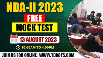 NDA 2 2023 All India Free Online Mock Test | NDA 2 2023 Free Online Mock Test | NDA Free Mock Test