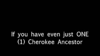 Constitutional Cherokee-- One drop of Blood- Always Cherokee!