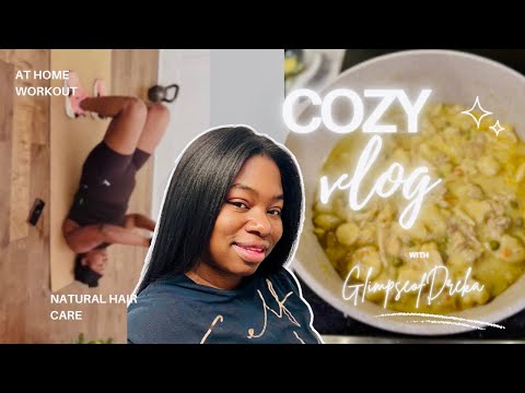 Cozy Vlog | Comfort Cooking, Kettlebell At Home Workout & DIY Roller Set